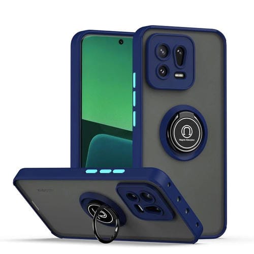 Funda de TPU + PC con anillo para Xiaomi 13 Q Shadow 1 Series (azul real)