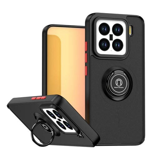 Funda de TPU + PC con anillo para Xiaomi 15 Q Shadow 1 Series (negro y rojo)