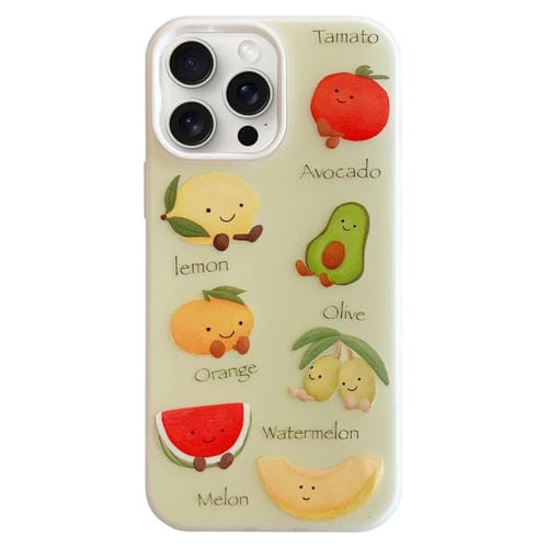 Funda híbrida TPU y PC iPhone 12 Pro a prueba de golpes con dibujos animados (Serie Fruit)