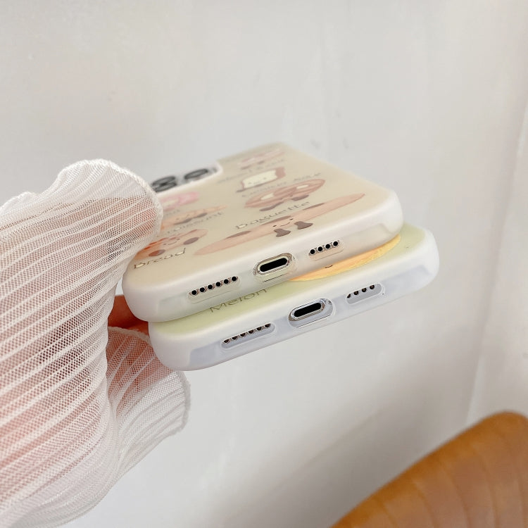 Funda híbrida para iPhone 14 Pro Max TPU a prueba de golpes con dibujos animados (Serie Bread)