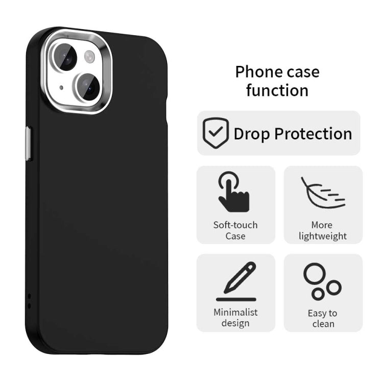 Funda para Teléfono iPhone 15 Plus a Prueba de Golpes Serie Colorida (Negra)