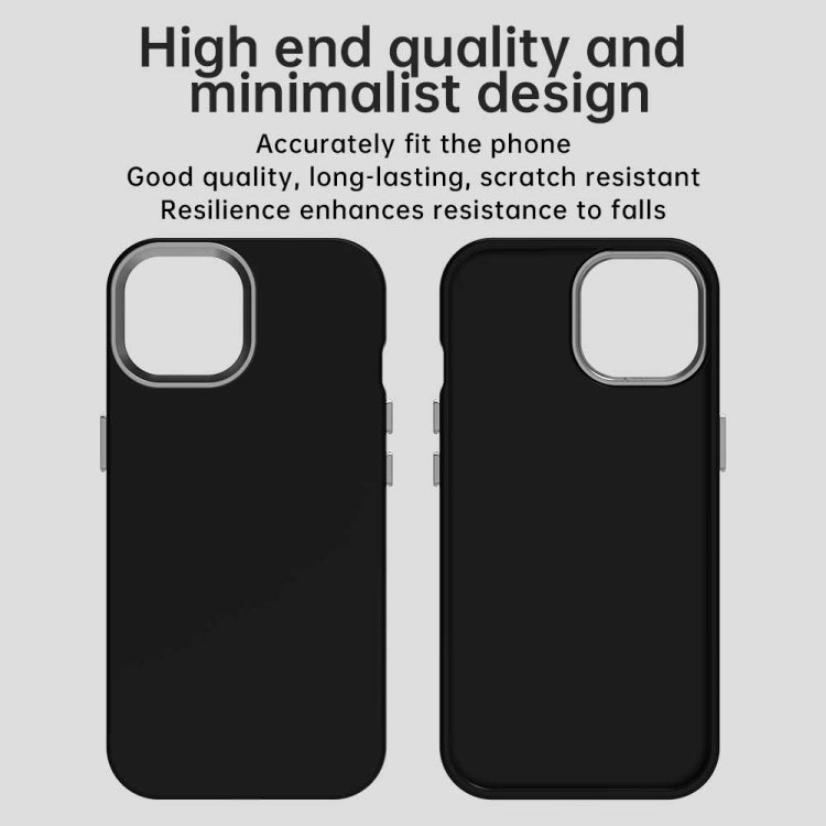 Funda para Teléfono iPhone 15 Plus a Prueba de Golpes Serie Colorida (Negra)