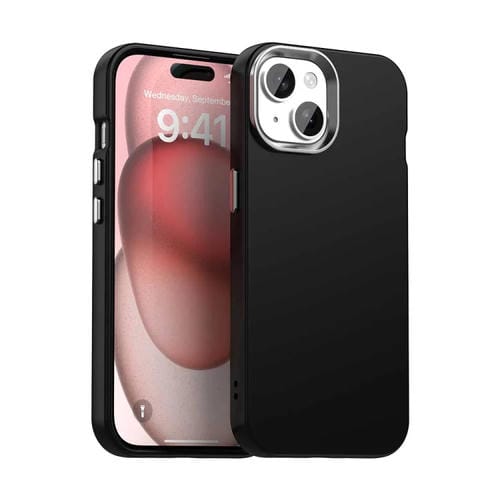 Funda para Teléfono iPhone 15 Serie Colorida a Prueba de Golpes (Negra)
