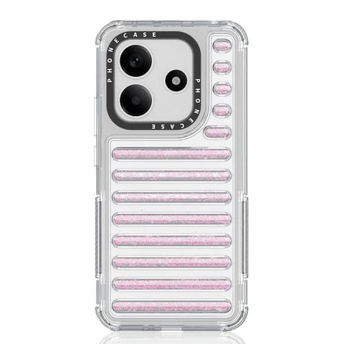 Funda Híbrida de TPU con Purpurina y Airbag para Redmi Note 14 5G (Rosa)