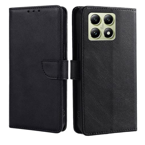 Funda De Piel Sintética Con Tapa Y Hebilla Para Xiaomi Mi 14T 5G (Negra)