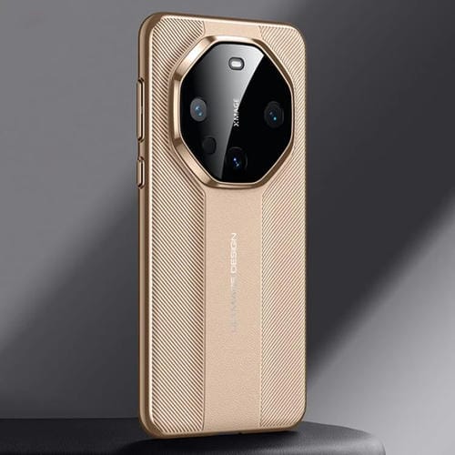 Funda de Piel Sintética Lisa para Huawei Mate 60 Pro/60 Pro+ (Dorada)