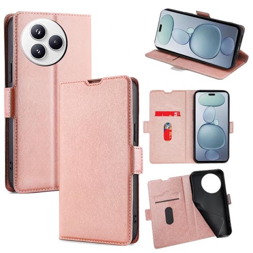 Funda de cuero ultrafina con hebilla lateral y tapa horizontal para Xiaomi Civi 5 Pro 5G (oro rosa)