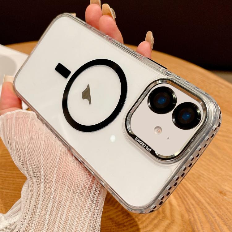 Funda Transparente Magsafe para iPhone 12 con Película para Lente (Negra)