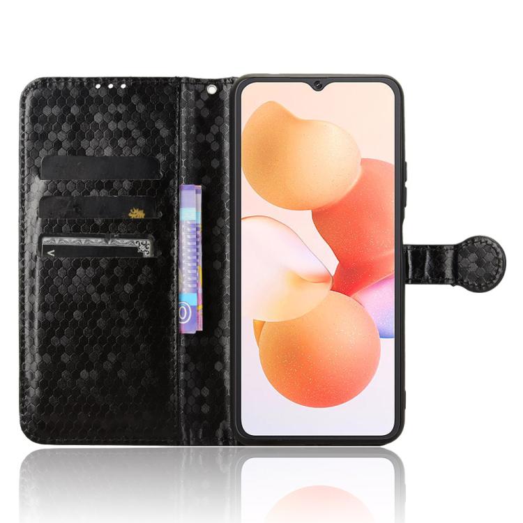 Funda de Cuero con Textura de Puntos Panal para Cubot A10 (Negra)
