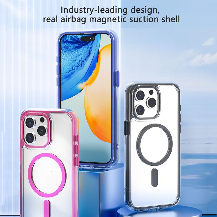 Funda híbrida Acrílico TPU Airbag a prueba de golpes Magsafe para iPhone 14 Pro (Morada)