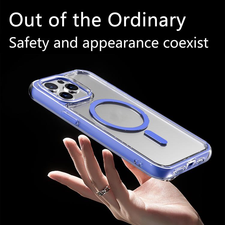 Funda híbrida Acrílico TPU Airbag a prueba de golpes Magsafe para iPhone 14 Pro (Morada)
