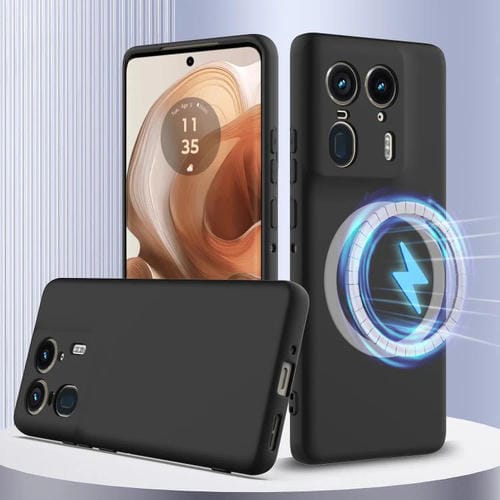 Funda de Silicona a Prueba de Golpes Magsafe para Motorola Edge 50 Ultra (Negra)