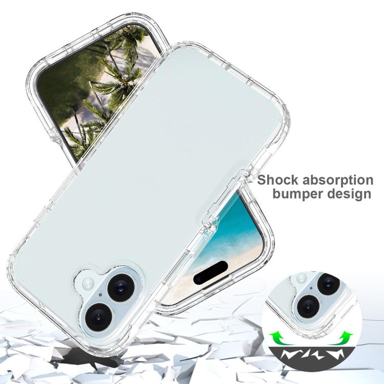 Funda de Teléfono iPhone 16 Plus Transparente a Prueba de Golpes Degradado PC TPU
