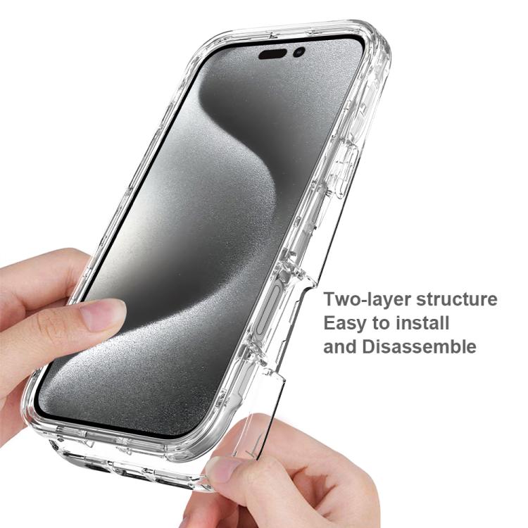 Funda de Teléfono iPhone 16 Plus Transparente a Prueba de Golpes Degradado PC TPU