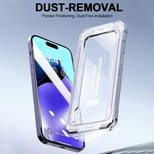 Película de Vidrio Templado HD para iPhone 14 Plus y 13 Pro Max Fácil Instalación