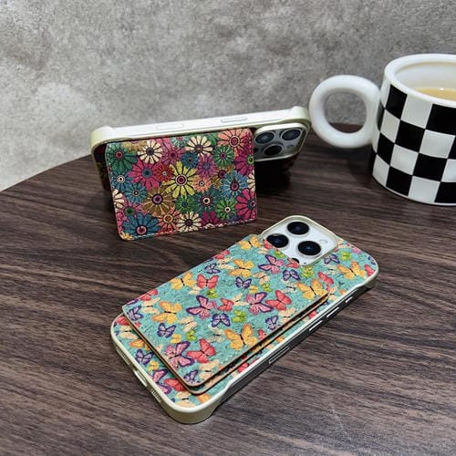 Funda para iPhone 14 Pro Denior D24 Paint con Ranura para Tarjeta Magsafe (Girasol Verde)