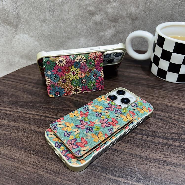Funda para iPhone 15 Plus/14 Plus Denior D24 Paint con Ranura para Tarjeta Magsafe (Girasol Verde)