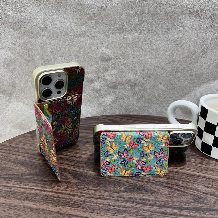 Funda para iPhone 16 Plus Denior D24 Paint con Ranura para Tarjeta Magsafe (Mariposas Azules)