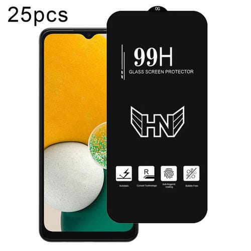 Película de Vidrio Templado Pantalla Completa Samsung Galaxy A13 5G con Arco Grande Aluminio (25 Piezas)