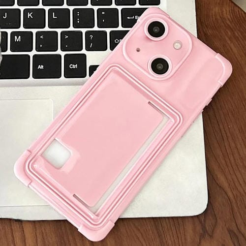 Funda TPU con Ranura para Tarjeta Lateral iPhone 14 (Rosa)
