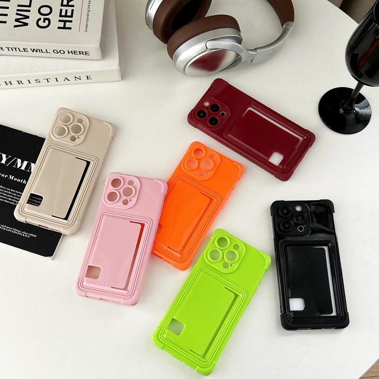 Funda TPU con Ranura para Tarjeta Lateral para iPhone 11 (Naranja)