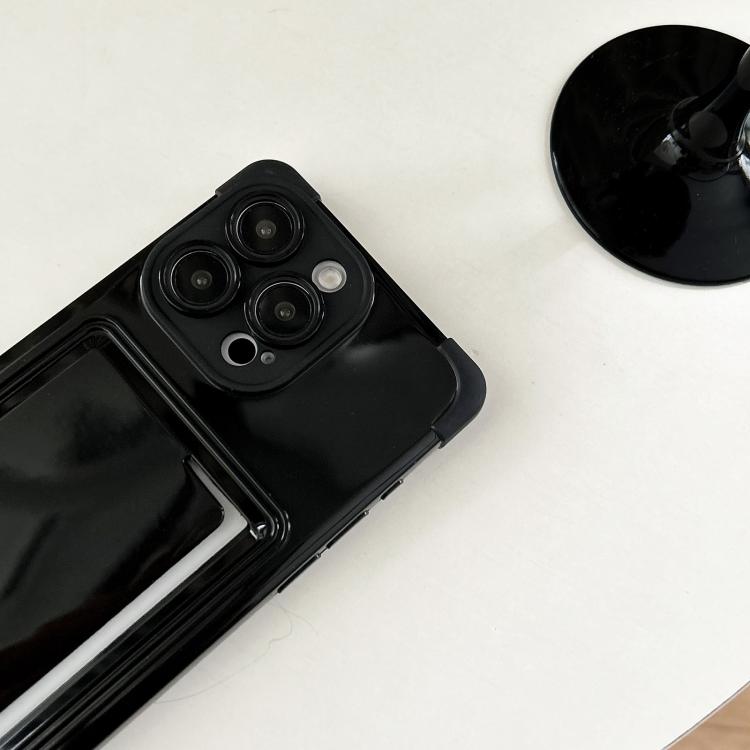 Funda TPU con Ranura para Tarjeta Lateral iPhone 15 Pro Max (Negra)