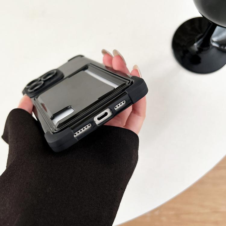 Funda TPU con Ranura para Tarjeta Lateral para iPhone 12 Pro Max (Negra)