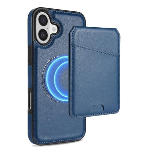 Funda para Teléfono Magsafe iPhone 16 Plus con Tarjetero Desmontable (Azul)
