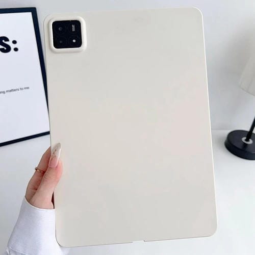 Funda de TPU para Tableta con Pulverizador de Aceite y Agradable para la Piel para Xiaomi Pad 7 (Blanca)