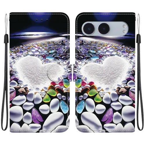 Funda de Cuero con Dibujo y Textura de Cristal para OnePlus Nord 4 (Corazón)