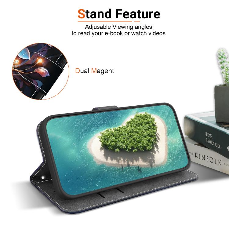 Funda de Cuero para OnePlus Nord Ce4 5G con Dibujo de Colores y Textura de Cristal (Flor de Linterna Pequeña)