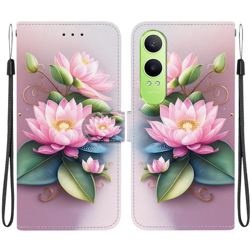 Funda de Cuero con Dibujo de Colores y Textura de Cristal para OnePlus Nord Ce4 Lite (Lotus)