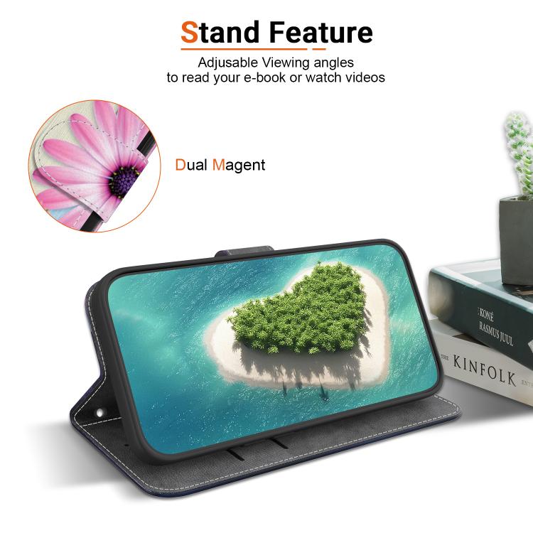 Funda de Cuero con Dibujo y Textura de Cristal para OnePlus Nord Ce4 Lite (Girasoles)