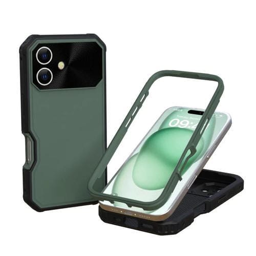 Funda híbrida TPU y Policarbonato Magsafe para iPhone 16 (Verde Militar)