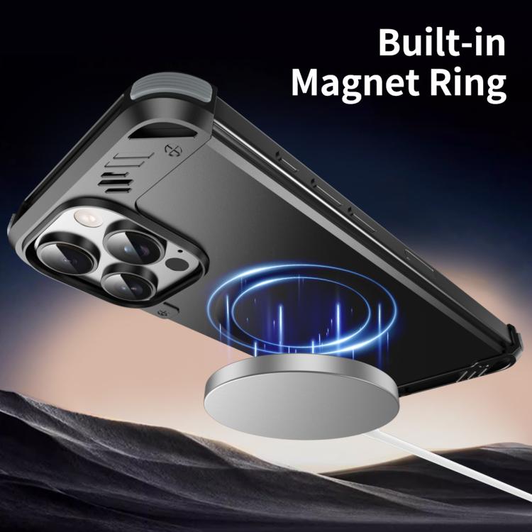 Funda para Teléfono R-Just RJ63 con Aroma Mecha y Magsafe sin Marco para iPhone 15 Pro Max (Dorado del Desierto)