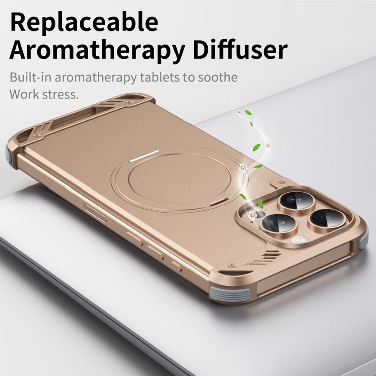 Funda para Teléfono R-Just RJ63-1 con Soporte Magsafe sin Marco para iPhone 14 (Plateada)