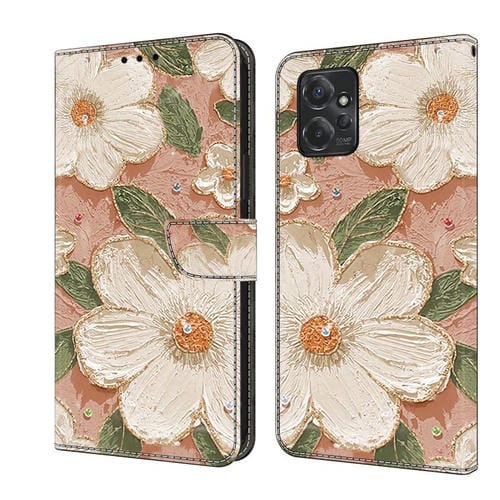 Funda de Cuero Pintada a Mano Motorola Moto G Power 5G 2023 (Girasol)