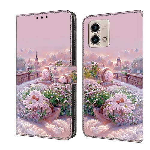 Funda de Cuero Pintada a Mano para Motorola Moto G Stylus 5G (2023) (Jardín)