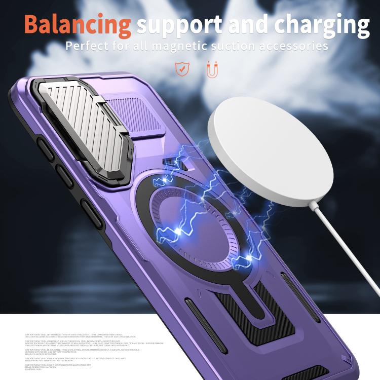 Funda MagSafe con marco protector para Samsung Galaxy A36 5G (morado)