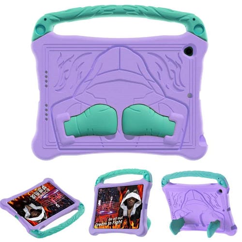 Estuche para Tableta Eva Boxing Series para iPad 10.2 2021/2020/2019 con Correa y Soporte (Morado Menta)