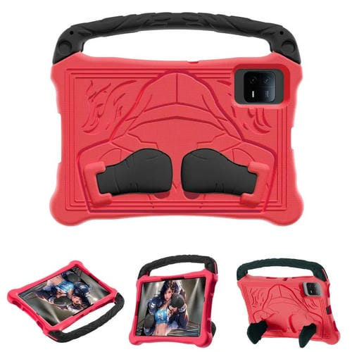 Funda para Tableta Xiaomi Pad 5/5 Pro Boxing Series con Soporte de Eva a Prueba de Golpes y Correa para El Hombro (Rojo y Negro)