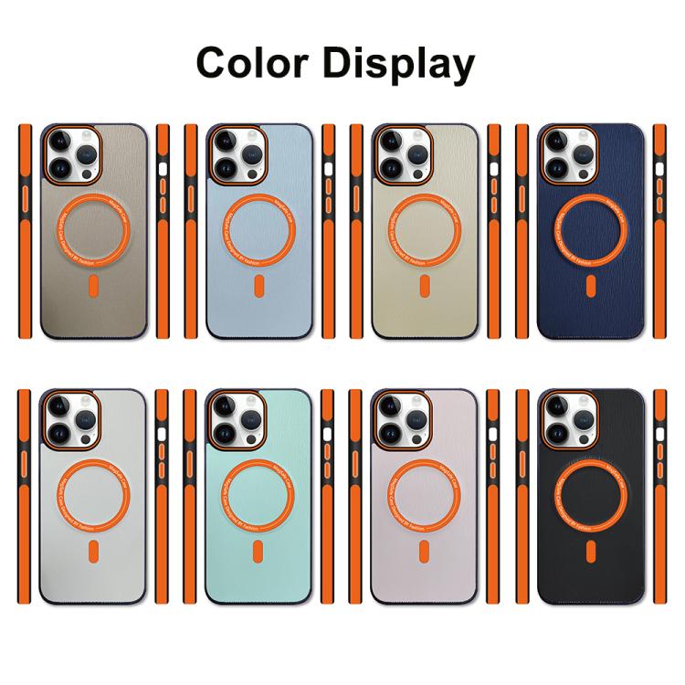 Funda para Teléfono Magsafe iPhone 14 Textura de Madera de Imitación (Dorada)
