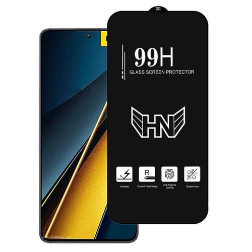 Película de Vidrio Templado de Pantalla Completa con Arco Grande de Aluminio de Alta Calidad para Xiaomi Poco X6 Pro