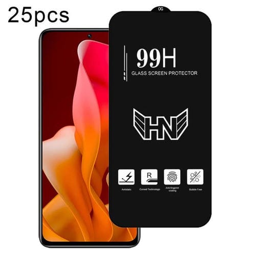 Película de Vidrio Templado de Pantalla Completa de Arco Grande de Aluminio Alto para Xiaomi 11I, 25 Piezas