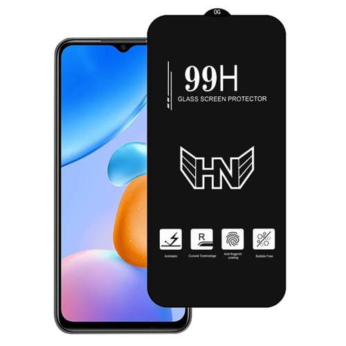 Película de Vidrio Templado de Pantalla Completa con Arco Grande de Aluminio Alto para Redmi 11 Prime 4G