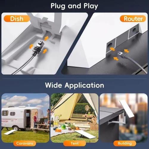Cable de Conexión Ethernet Starlink Gen3 Cat6 1000 Mbps SL301 Longitud 60 Metros (Gris Oscuro)