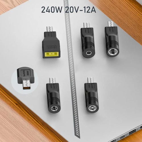 Adaptador de Carga para Computadora Portátil Asus 240 W con Puerto 5,5 x 2,5 mm a Puerto Cuadrado