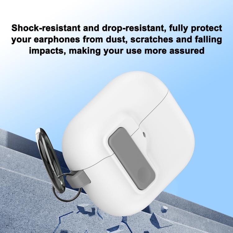 Funda Protectora para Auriculares Bluetooth Airpods Pro Bloqueo Automático (Blanco)