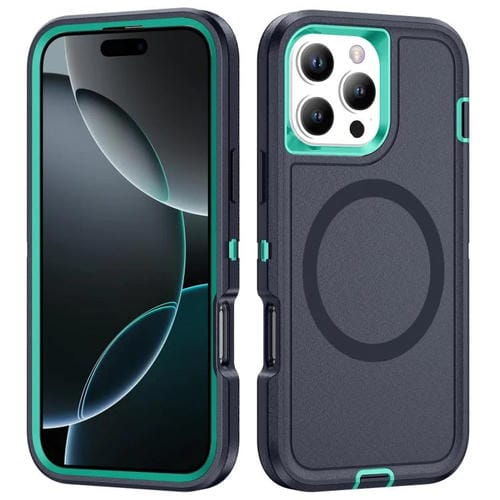 Funda Magnética para iPhone 16 Pro Max Life Resistente al Agua y Golpes (Azul Oscuro y Azul Claro)