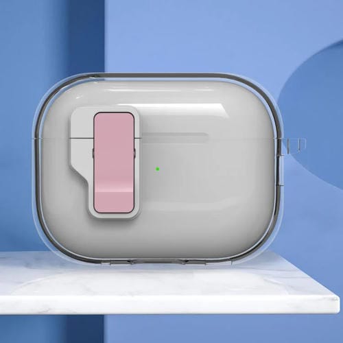 Estuche para Auriculares Inalámbricos Airpods Pro Ice Crystals con Interruptor Magnético (Negro Transparente)